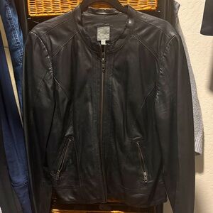Halogen Black Leather Jacket